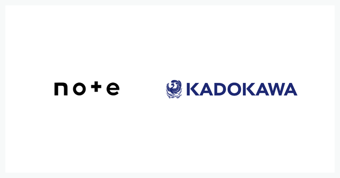 株式会社KADOKAWAのロゴとnote株式会社のロゴ